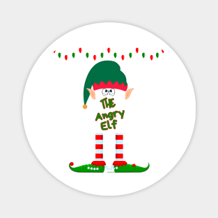 The Angry Elf Christmas Magnet